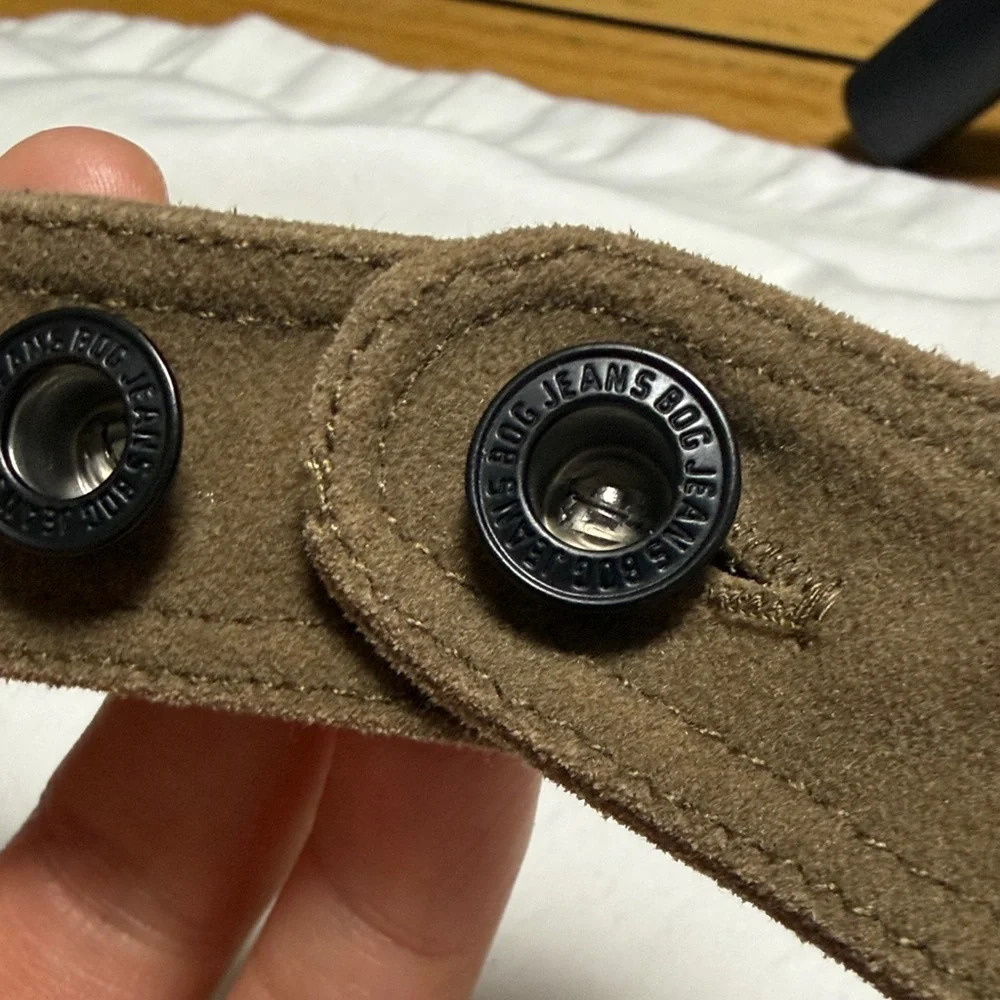BDG Brown Suede Halter Crop Top with Button Front - Picture 4 of 6